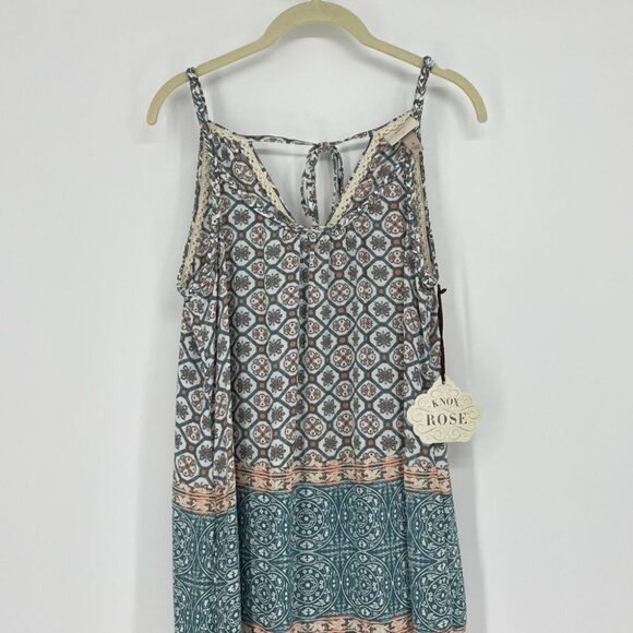 NWT Knox Rose Boho Maxi dress pastel blue white - Picture 9 of 15